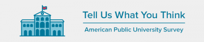American Public University survey banner